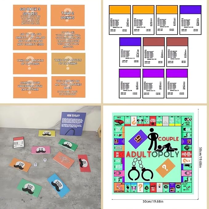 Couple Adultopoly, Couple Adult Opoly Board Game