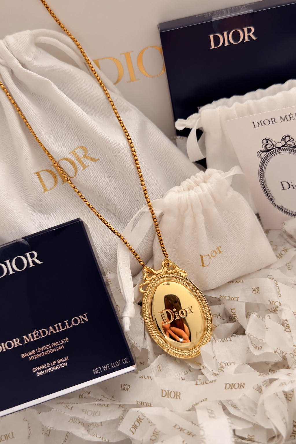 Dior Médaillon Luxury Lip Balm Necklace