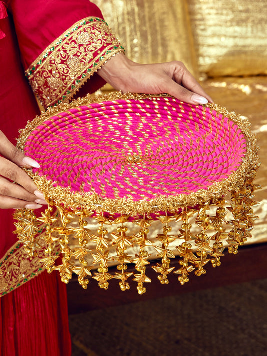 Kumkum Essential Karwa Chauth Pooja Hamper - Rani Pink