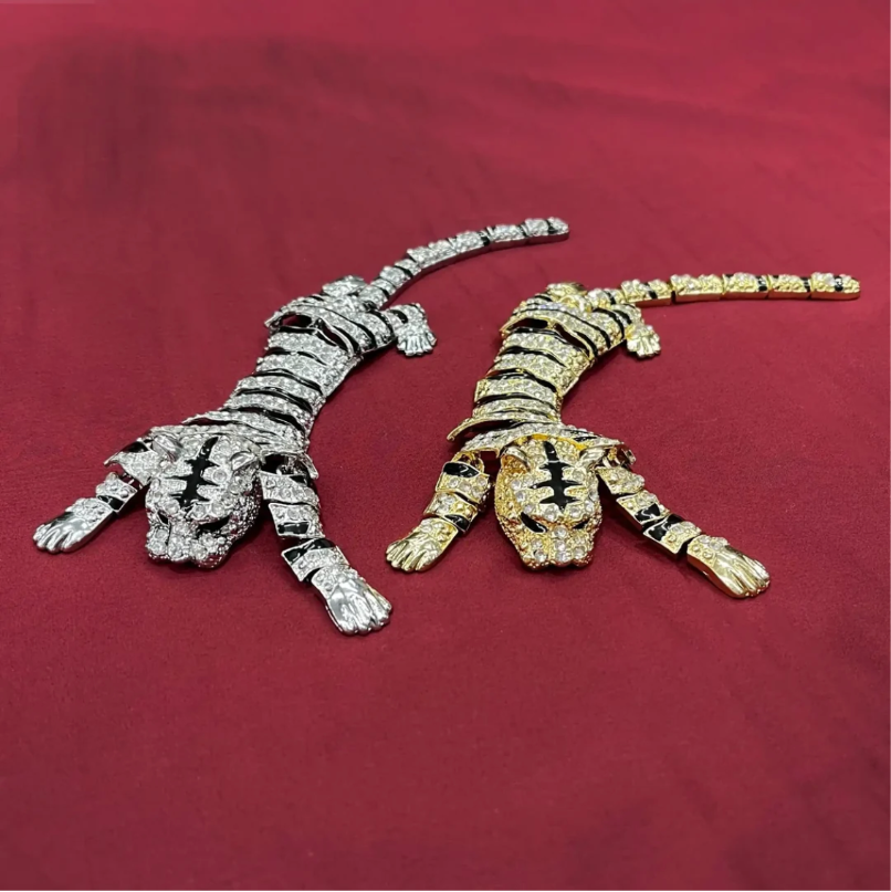 Luxury Crystal Tiger Brooch